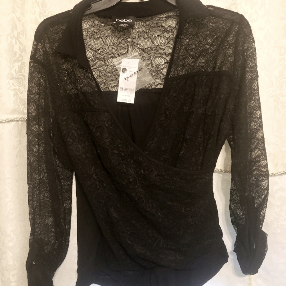 Bebe black dressy bodysuit